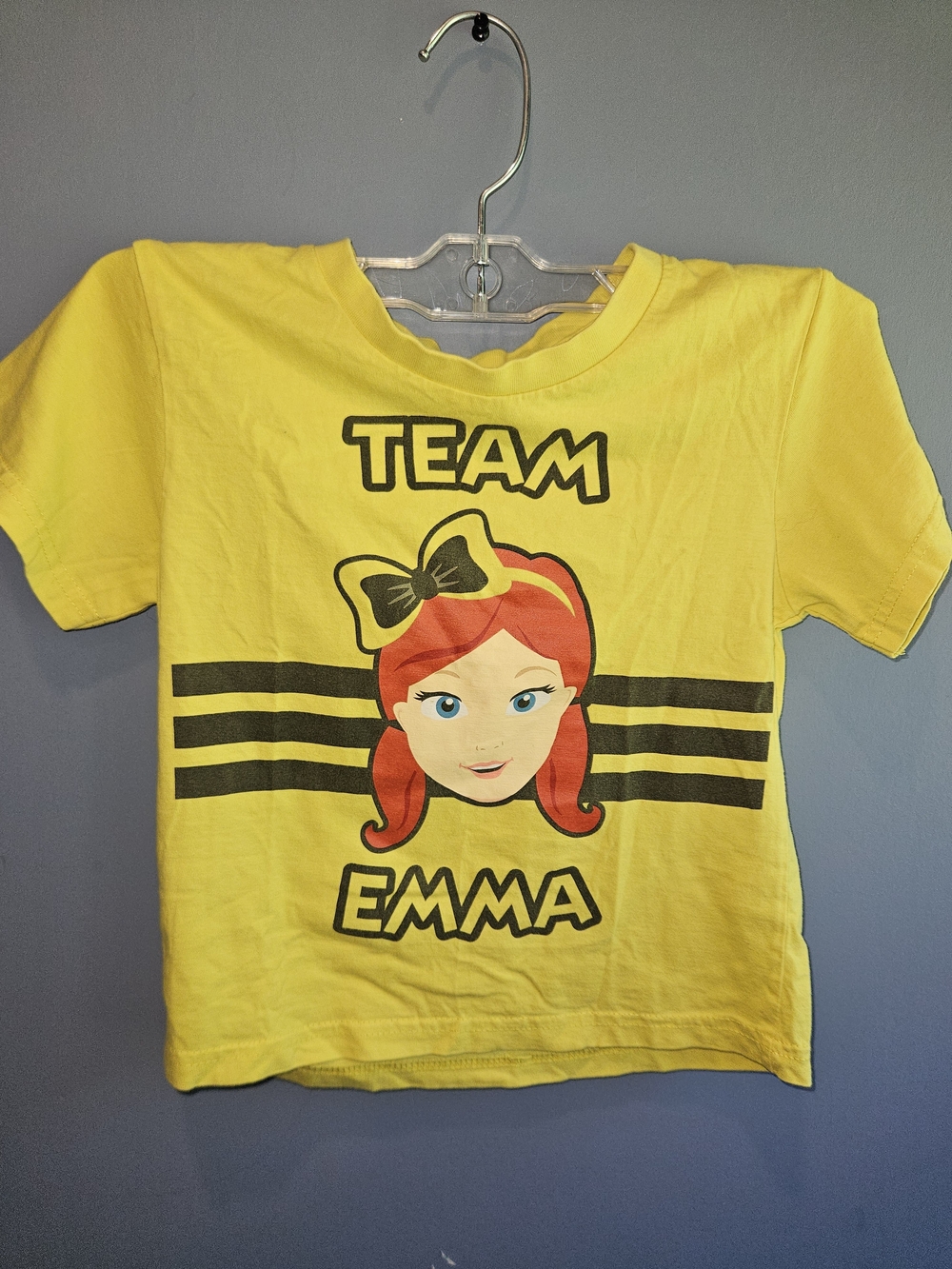 Team Emma Yellow Short Sleeve Kids Tee